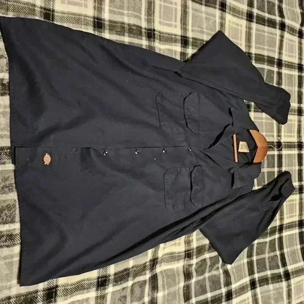 Dickies Navy Blue Button-Up Shirt